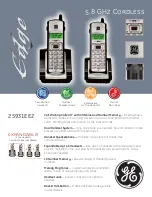 GE Edge 25931EE2 Specifications preview