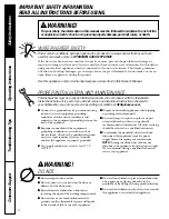 Preview for 2 page of GE EDW1500 GSD3200 GSD3400 GSD3500 Owner'S Manual