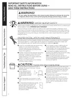 Предварительный просмотр 2 страницы GE EDWSO00 Series Owner'S Manual