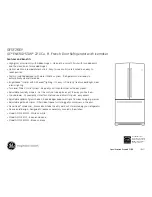 Предварительный просмотр 2 страницы GE Energy Star GFSF2KEY Dimensions And Installation Information