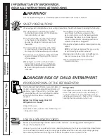 Preview for 2 page of GE Energy Star GFSF2KEY Owner'S Manual And Installation Manual