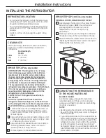 Preview for 16 page of GE Energy Star GFSF2KEY Owner'S Manual And Installation Manual