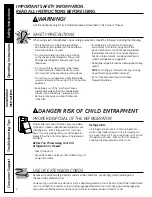 Preview for 2 page of GE ENERGY STAR GFSF6KEX Owner'S Manual And Installation Instructions