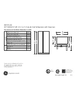 Preview for 1 page of GE ENERGY STAR GSF25JGC Dimensions And Installation Information