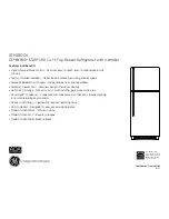 Preview for 2 page of GE Energy Star GTH18DCX Dimensions And Installation Information