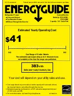 Preview for 1 page of GE ENERGY STAR GTH18GBDBB Energy Manual