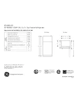 Preview for 1 page of GE ENERGY STAR GTH18GCDBB Dimensions And Installation Information