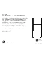 Preview for 2 page of GE ENERGY STAR GTH18HBB Dimensions And Installation Information