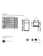 Preview for 1 page of GE ENERGY STAR GTH18HBBCC Dimensions And Installation Information