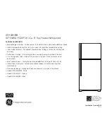 Preview for 2 page of GE ENERGY STAR GTH18HBBCC Dimensions And Installation Information