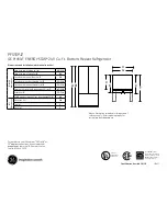 Preview for 1 page of GE ENERGY STAR PFSS5PJZ Dimensions And Installation Information