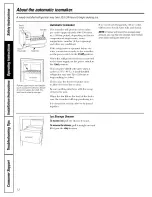 Preview for 12 page of GE ESS25XGSBBB and Owner'S Manual And Installation