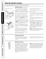 Предварительный просмотр 10 страницы GE ETS18XBPFRBB and Owner'S Manual And Installation Instructions