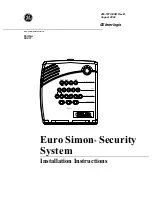 Preview for 1 page of GE Euro Simon Installation Instructions Manual