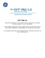 Предварительный просмотр 2 страницы GE EVT-Pro 2.0 Operation And Technical Manual