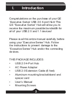 Preview for 3 page of GE "Executive Series" USB 2.0 HO97864 Instruction Manual