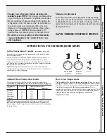 Preview for 3 page of GE Export G-Line Use And Care Manual