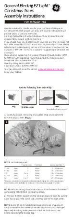 Preview for 1 page of GE EZ Light Christmas Trees User Manual