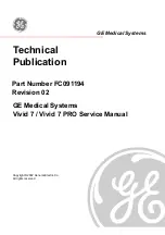 Preview for 1 page of GE FC091194 Service Manual