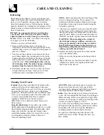 Preview for 12 page of GE FH15 Use And Care Manual