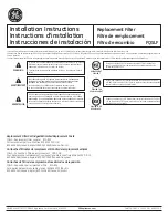 GE FQSLF Installation Instructions preview