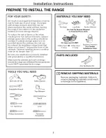 Preview for 2 page of GE Free-Standing Electric Range Installation Instructions Manual