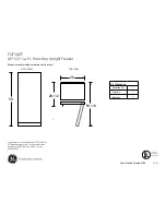 GE FUF14DTR Dimensions And Installation Information preview