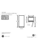 Preview for 1 page of GE FUF17SUR Dimensions And Installation Information