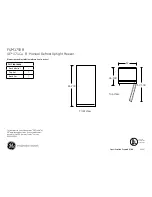 Preview for 1 page of GE FUM17SVR Dimensions And Installation Information