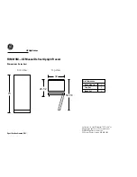 GE FUM21SM Dimension Manual preview