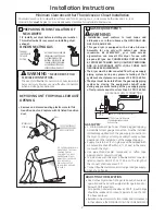 Preview for 2 page of GE Gas Dryer Installation Instructions Manual