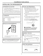 Preview for 9 page of GE GBC121AX and Owner'S Manual And Installation Instructions