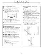 Preview for 13 page of GE GBC121AX and Owner'S Manual And Installation Instructions