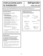 Preview for 52 page of GE GBC121AX and Owner'S Manual And Installation Instructions