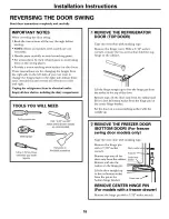 Preview for 18 page of GE GBS18HBPABB and Owner'S Manual And Installation Instructions