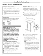 Preview for 17 page of GE GBS20EGHBRBB Owner'S Manual And Installation Instructions