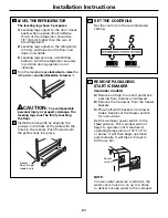 Предварительный просмотр 21 страницы GE GBS20HBS Owner'S Manual And Installation Instructions