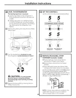 Предварительный просмотр 19 страницы GE GBSC0HBXARBB and Owner'S Manual And Installation Instructions