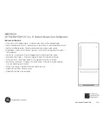 Предварительный просмотр 2 страницы GE GBSC0HCX Dimensions And Installation Information