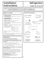 Preview for 15 page of GE GBSC3HBXCRBB and Owner'S Manual And Installation Instructions