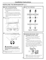 Preview for 20 page of GE GBSC3HBXCRBB and Owner'S Manual And Installation Instructions