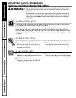 Предварительный просмотр 2 страницы GE GBVH5140 Owner'S Manual & Installation Instructions