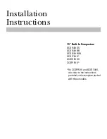 GE GCG1500 BB Installation Instructions Manual preview