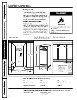 Preview for 10 page of GE GCG1520 Owner'S Manual And Installation