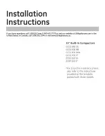GE GCG1700II Installation Instructions Manual preview