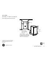 Preview for 1 page of GE GCG1700LII Dimensions And Installation Information