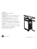 Preview for 2 page of GE GCG1700LII Dimensions And Installation Information