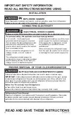 Preview for 4 page of GE GCV06GSNBSB Owner'S Manual & Installation Instructions