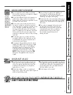 Preview for 3 page of GE GCVH6260 Owner'S Manual & Installation Instructions