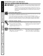 Preview for 2 page of GE GCVH6800JMV Owner'S Manual & Installation Instructions